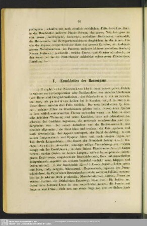 V. Krankheiten der Harnorgane