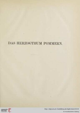 Das Herzogthum Pommern