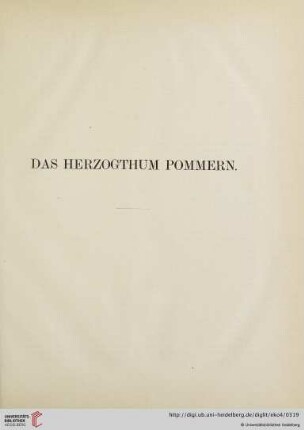 Das Herzogthum Pommern