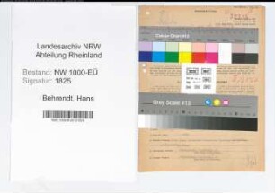 Entnazifizierung Hans Behrendt, geb. 14.12.1910 (Polizeibeamter)