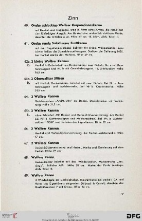 Zinn (Nr. 60-119)