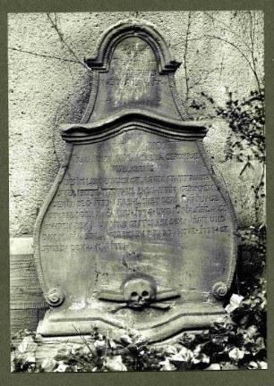 Grabstein der Frau Sus. M. Rockenbach, geb. Welcker, 1774