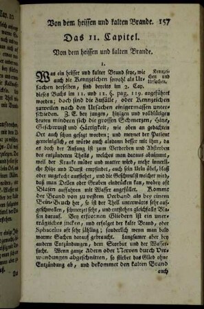 Das 11. Capitel. Von dem heissen und kalten Brande.