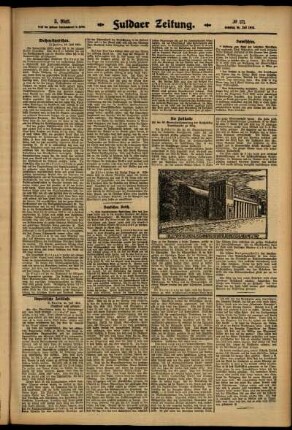 Dritte Ausgabe vom Samstag, den 26. Juli 1913.