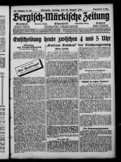 Bergisch-märkische Zeitung. 1924-1938