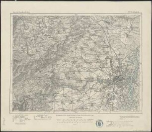 Bl. 602: Strasbourg in Frankreich, 1909 : 602 : Straßburg i. E.. - Aufgenommen 1883, hrsg. 1886, berichtigt 1909. - Berlin , 1909. - 1 Kt.