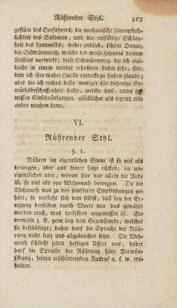 VI. Rührender Styl.