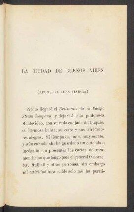 La ciudad de Buenos Aires : (Apuntes de una viajera)