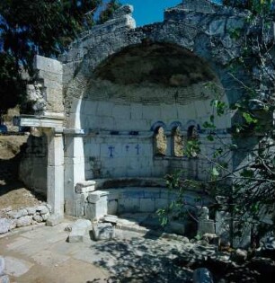 Kalymnos. Christos tis Jerusalim, Apsis der frühchristlichen Basilika, westlich von Chorio
