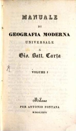 Manuale di Geografia moderna universale. 1