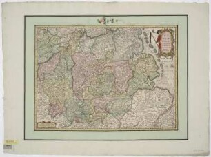 Karte von dem Niederrheinisch-Westfälischen Reichskreis, 1:820 000, Kupferstich, um 1666