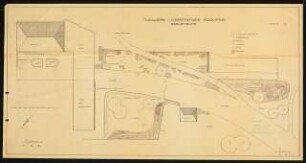 Grünanlage am Innwerk, Kraftstufe Egglfing: Lageplan mit Gartenplan 1:200