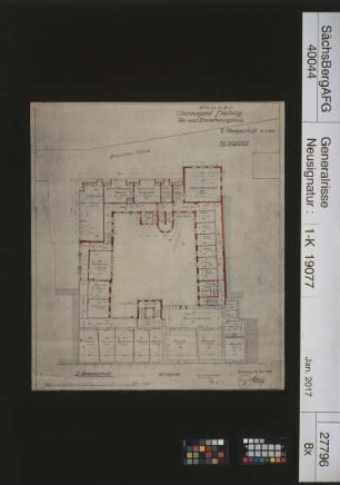 Oberbergamt Freiberg; Um- und Erweiterungbau (Brennhausgasse und Ostflügel), 2. Etage