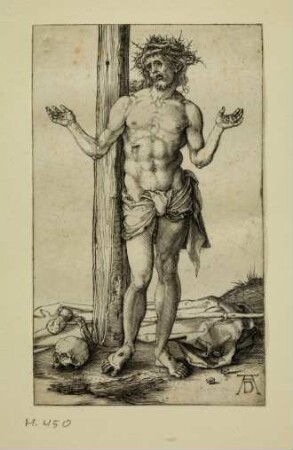 Der Schmerzensmann mit ausgebreiteten Armen