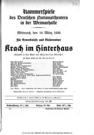 Krach im Hinterhaus