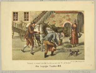 Leipziger Tracht - Personal eines Leipziger Gasthauses aus dem 18. Jahrhundert