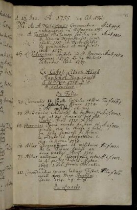 Ex Catal. Libror. Abrah. Manschot. Hag. Comit. d. 11. Nov. 1754 p. F. H. Scheurleer.