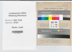 Entnazifizierung Josef Bouts , geb. 26.12.1900 (Kaufm.Angest.)