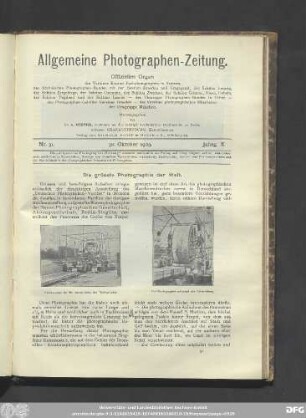 Nr. 31. 30. Oktober 1903. Jahrg. X.