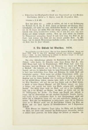 2. Die Schlacht bei Warschau. 1656