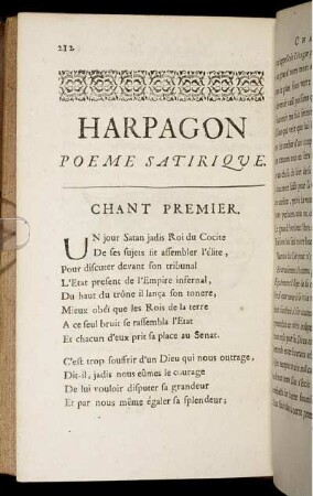 Harpagon poeme satirique.