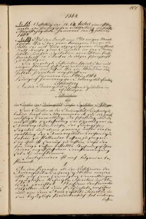 Ernennung des Professors Duncker zum Kurator der Universitätskirchendeputation mit Text seiner Instruktion.