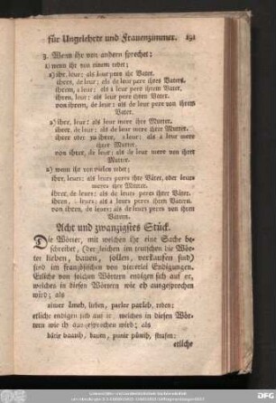 Acht und zwanzigstes Stück.