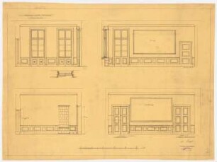 Villa Dr. Richard Schöne, Berlin-Grunewald: Wandansichten des Speisezimmers 1:25
