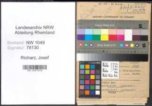 Entnazifizierung Josef Richarz , geb. 10.09.1914 (Metzgermeister)