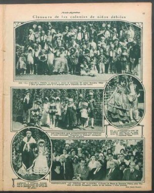 Clausura de las colonias de niños débiles [Fotografías]