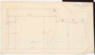 Schloss Posen, Posen Umbau: Schnitt Dachzimmer 1:10