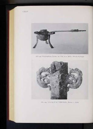 Abb. 449. Schwertgriff mit Vielfraßmaske, Bronze, 3. Jahrh.