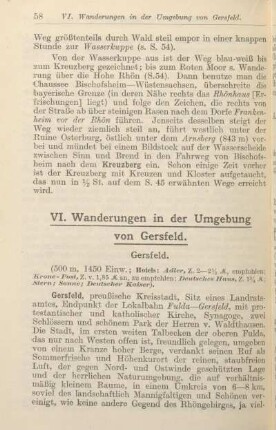 VI. Wanderungen in der Umgebung von Gersfeld.