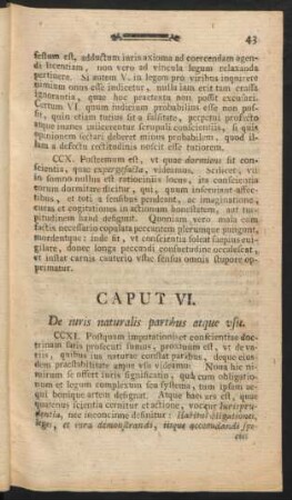 Caput VI. De iuris naturalis partibus atque usu.
