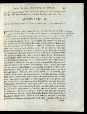 Observatio CI - Observatio CL
