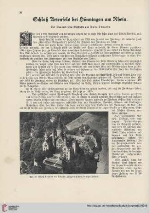 32: Schloß Arienfels bei Hönningen am Rhein : der Bau und seine Geschichte