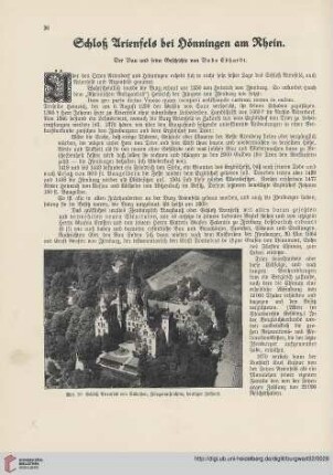 32: Schloß Arienfels bei Hönningen am Rhein : der Bau und seine Geschichte