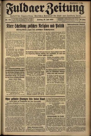 Ausgabe vom Freitag, den 19. Juli 1935.