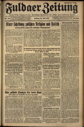 Ausgabe vom Freitag, den 19. Juli 1935.