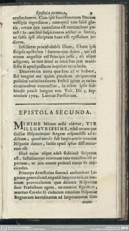 Epistola Secunda