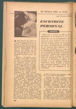 Escondite personal : Un detalle para la pista