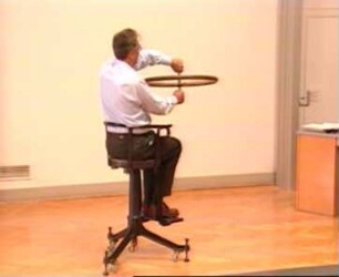 Conservation of Angular Momentum Using a Rotating Chair