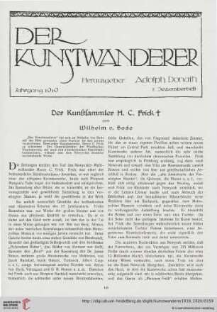 1: Der Kunstsammler H. C. Frick