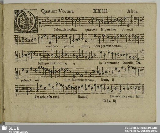 XXIII. O salutaris hostia