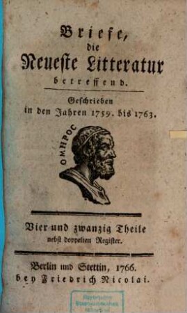 Briefe, die neueste Litteratur betreffend. 24, 24. 1766