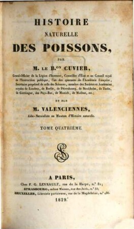 Histoire naturelle des poissons, 4