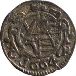Münze, Pfennig, 1664