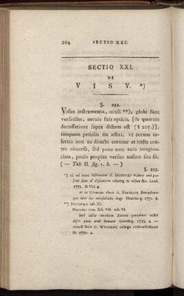 Sectio XXI. De Visu