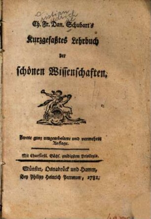 Ch. Fr. Dan. Schubart's Kurzgefaßtes Lehrbuch der schoenen Wissenschaften