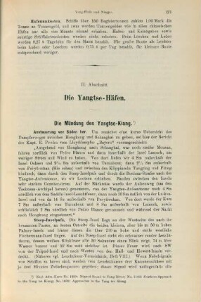 II. Abschnitt. Die Yangtse-Häfen